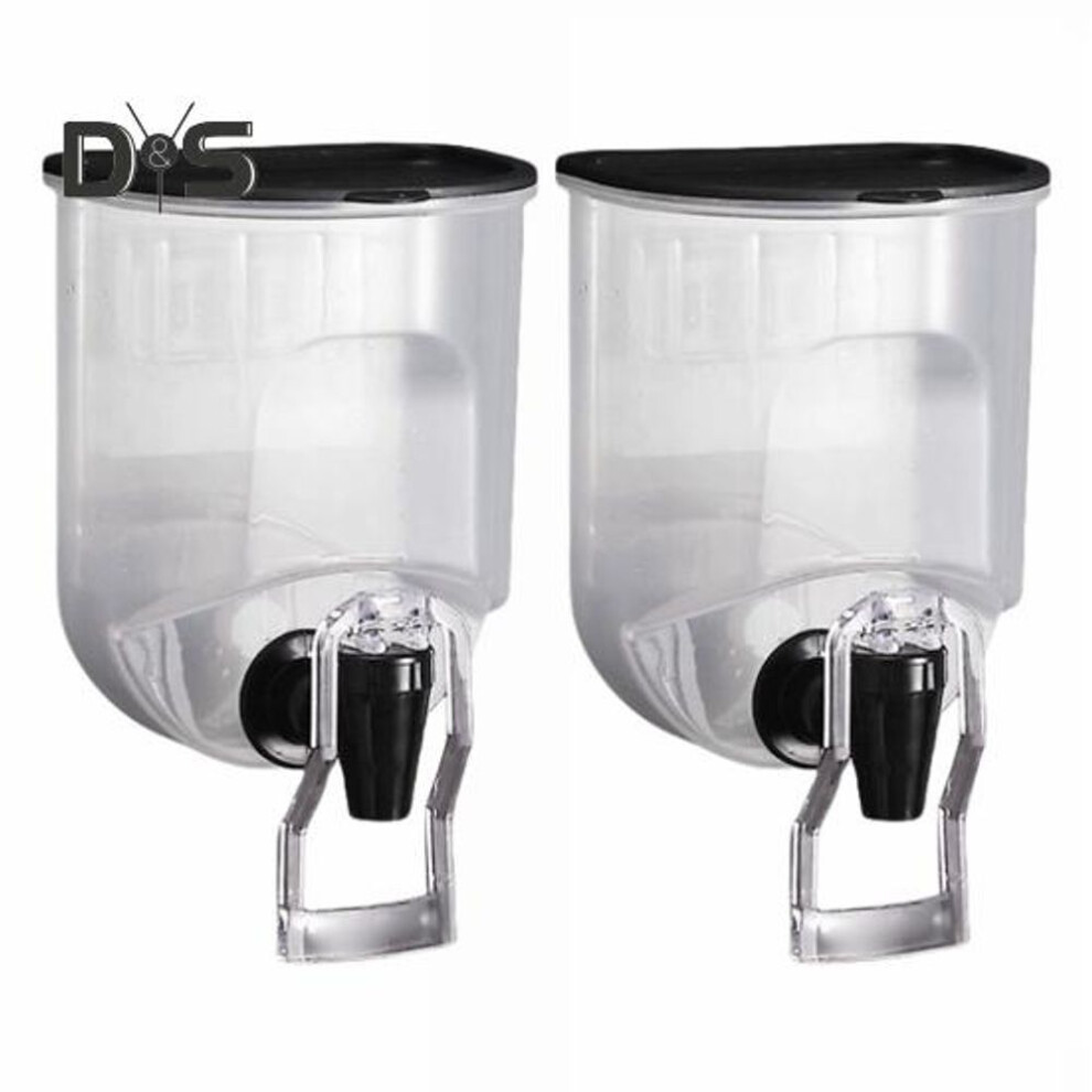 (black, 2pcs) 1/2pcs Oil Bottle Dispenser For Kitchen Wall Mounted Clear Plastic Condiment Container With Wide Mouth Cap