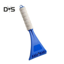 (blue) Car Ice Scraper Anti-slip EVA Grip Handle Hangable Multifunctional Mini Heavy-duty Auto Windshield Defrost Snow Removal Ice Shovel Tool