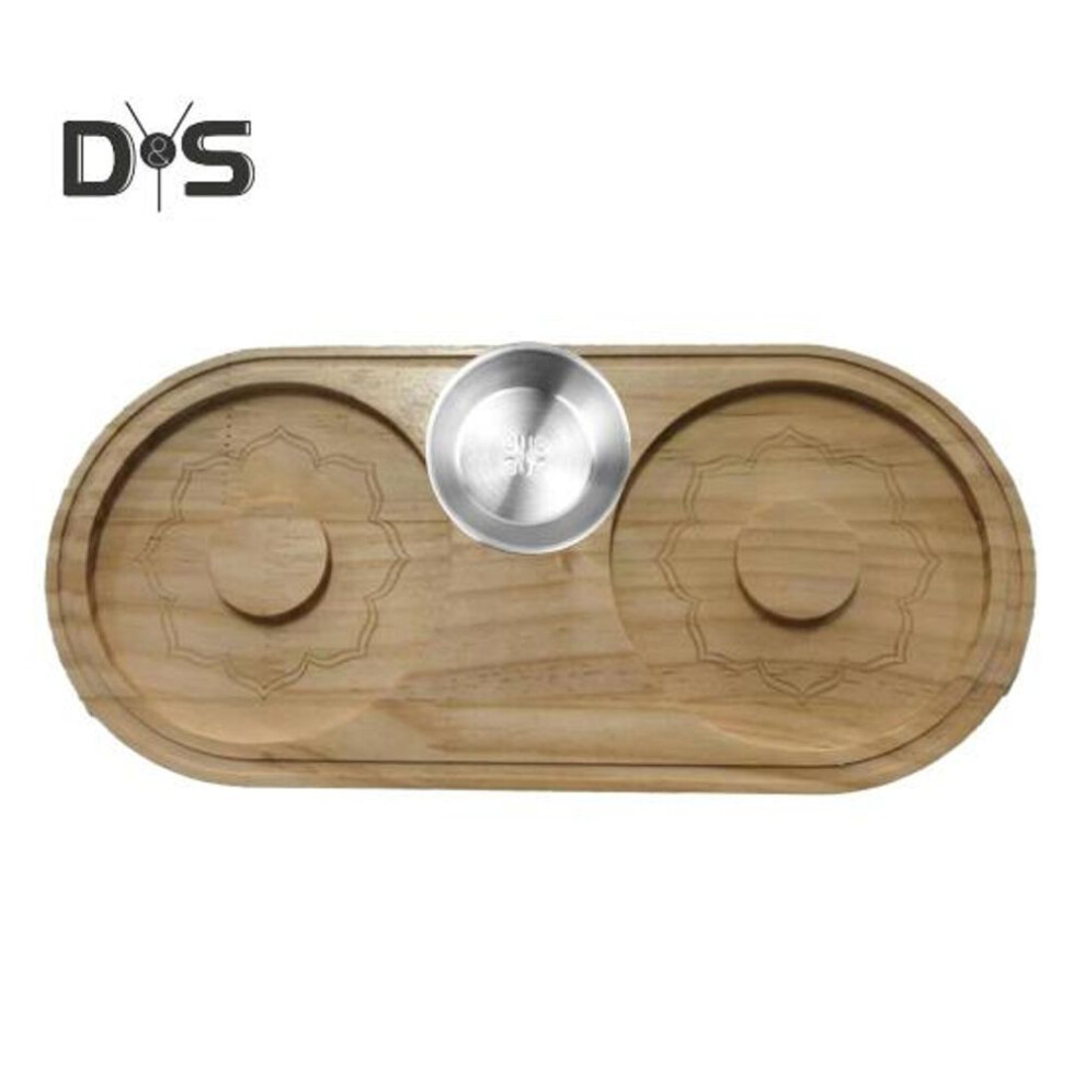(as the picture, B) Cocktail Salt Rimmer 2-in-1 Wooden Cocktail Sugar Rimmer With Cutting Board Home Bar Party Glass Rimmer Accessories