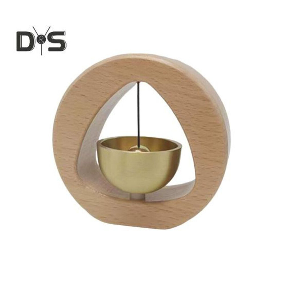 (as the picture, D) Brass Wood Shopkeepers Bell Loud Sound Front Door Hanging Bell Wind Chime Magnetic Door Opening Doorbell Home Office Coffee Shop Entrance Decoration