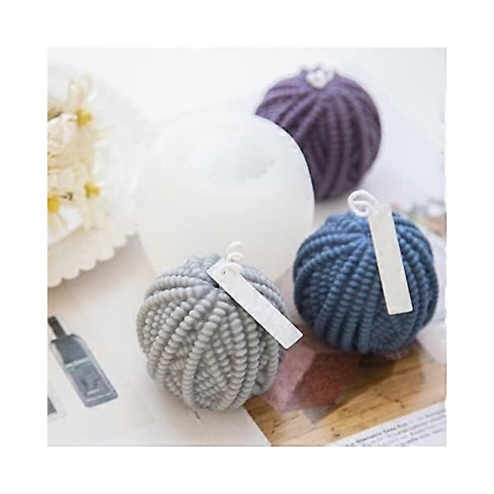 Silicone Candle Mold 3D Knitted Wool Yarn Ball Mold for DIY Candle Soap Making Handmade Art Crafts