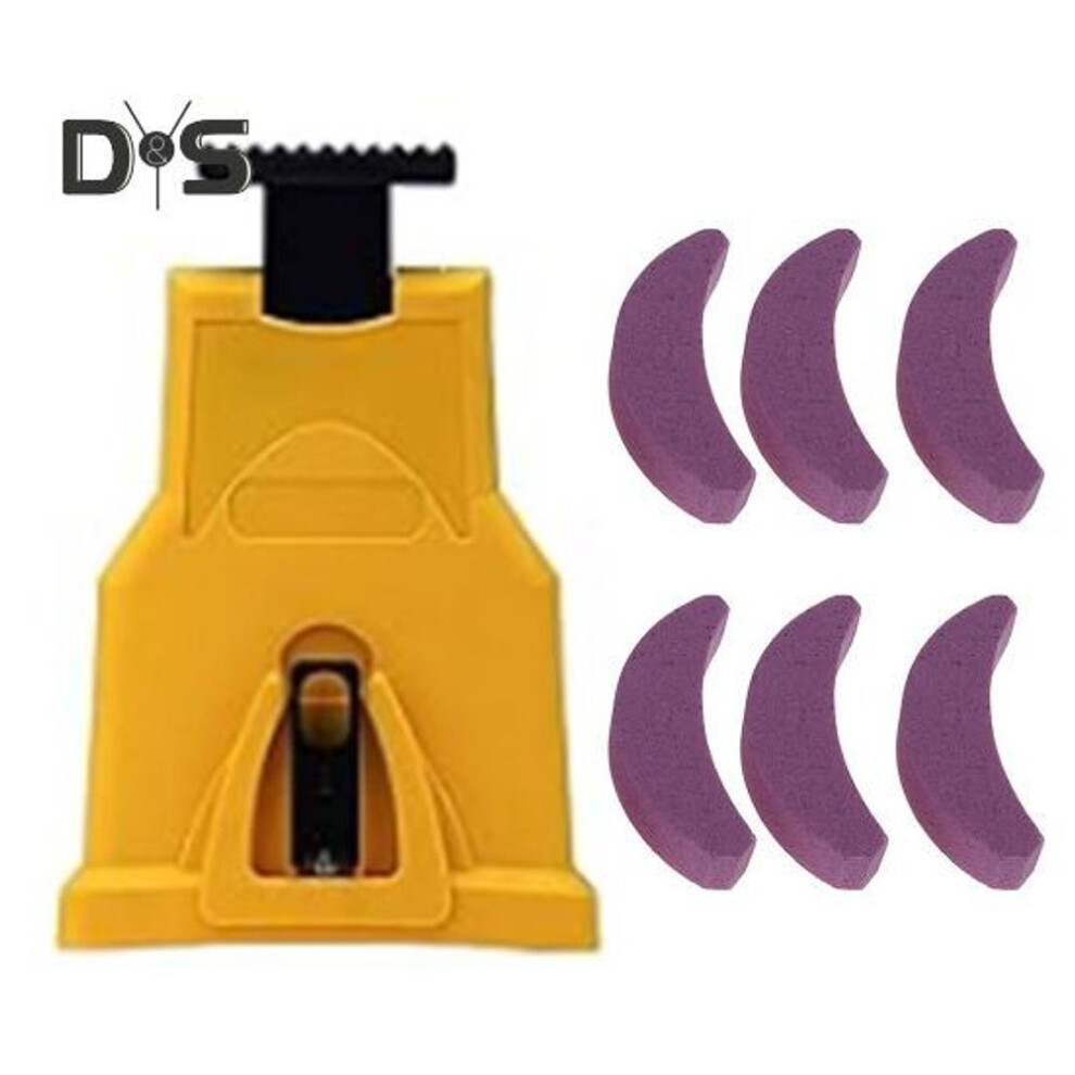 (as the picture, A) Universal Chainsaw Sharpener Kit Easy-to-use Chainsaw Sharpening Tool with Whetstone Portable Chainsaw Sharpener for 14/16/18/20 Inch Two-Hole