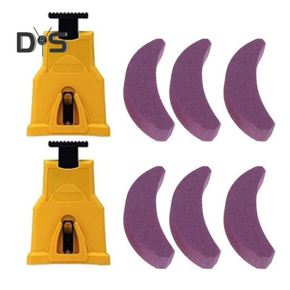 (as the picture, B) Universal Chainsaw Sharpener Kit Easy-to-use Chainsaw Sharpening Tool With Whetstone Portable Chainsaw Sharpener For 14/16/18/20 Inch Two-hole