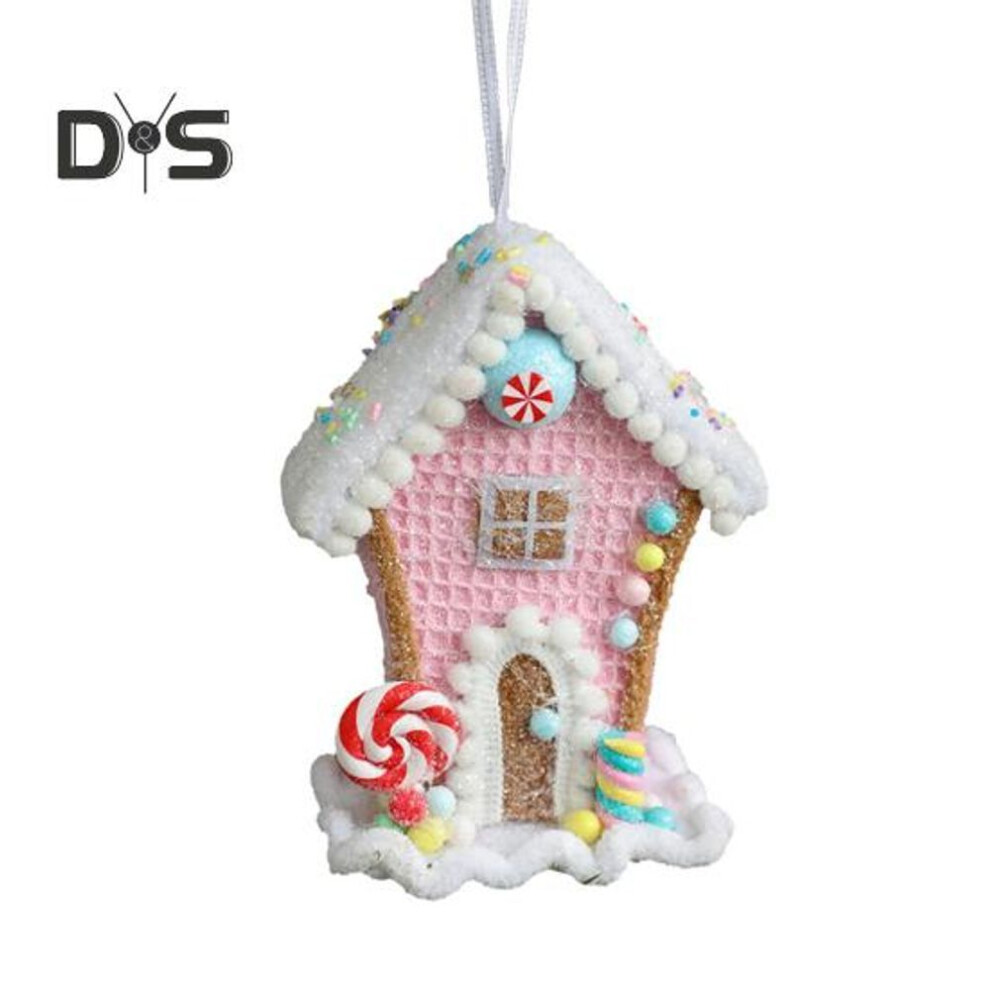 (as the picture, F) Ice Cream Pendant Reusable Foam Christmas Hanging Ornaments Cabin Snowman Xmas Tree Decorations for Indoor Outdoor Holiday Party Decor