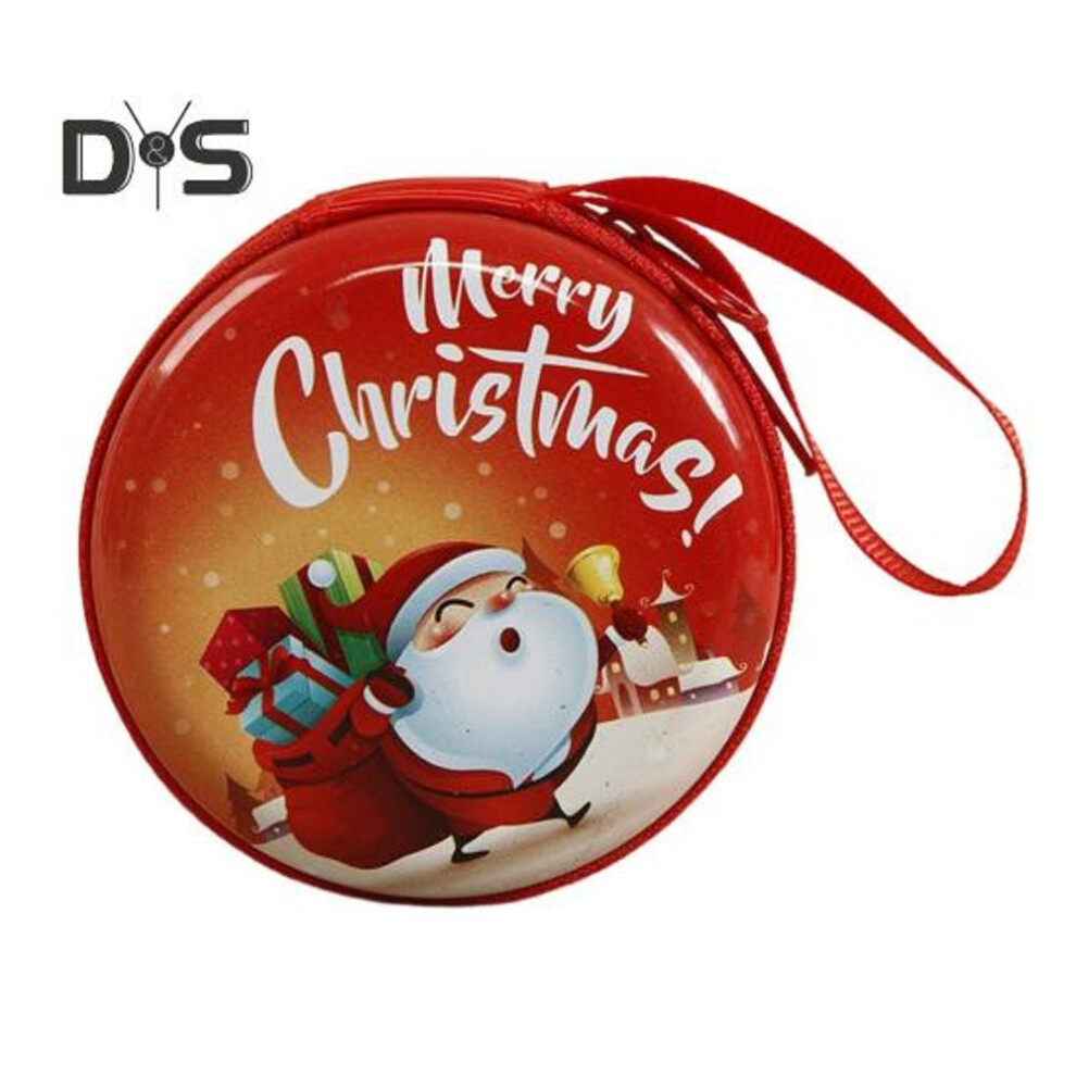 (as the picture, B) Children's Coin Purse Round Christmas Coin Pouch With Cartoon Pattern Zipper Closure Coin Case With Lanyard For Kids Coins Cash Keys Candies