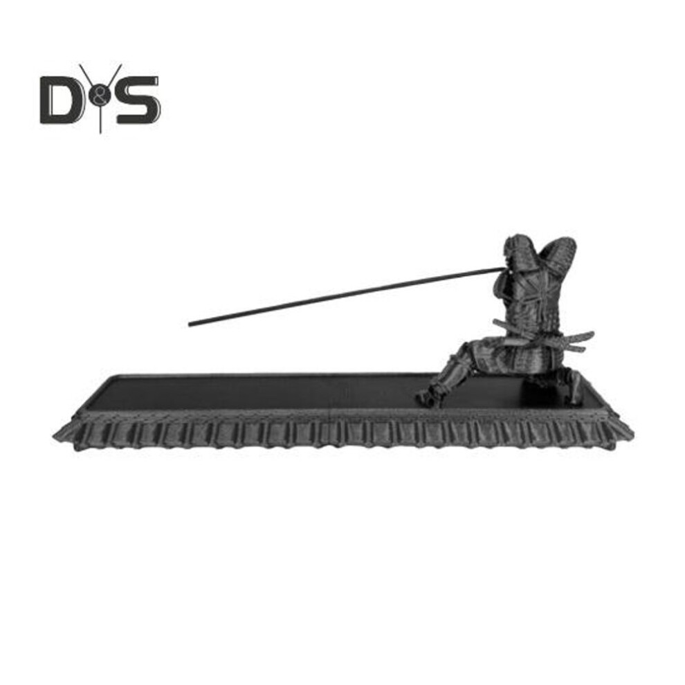 (black) Samurai Incense Stick Holder Ash Catcher Warrior Incense Burner Home Office Meditation Yoga Relaxation Home Office Decoration Ornament