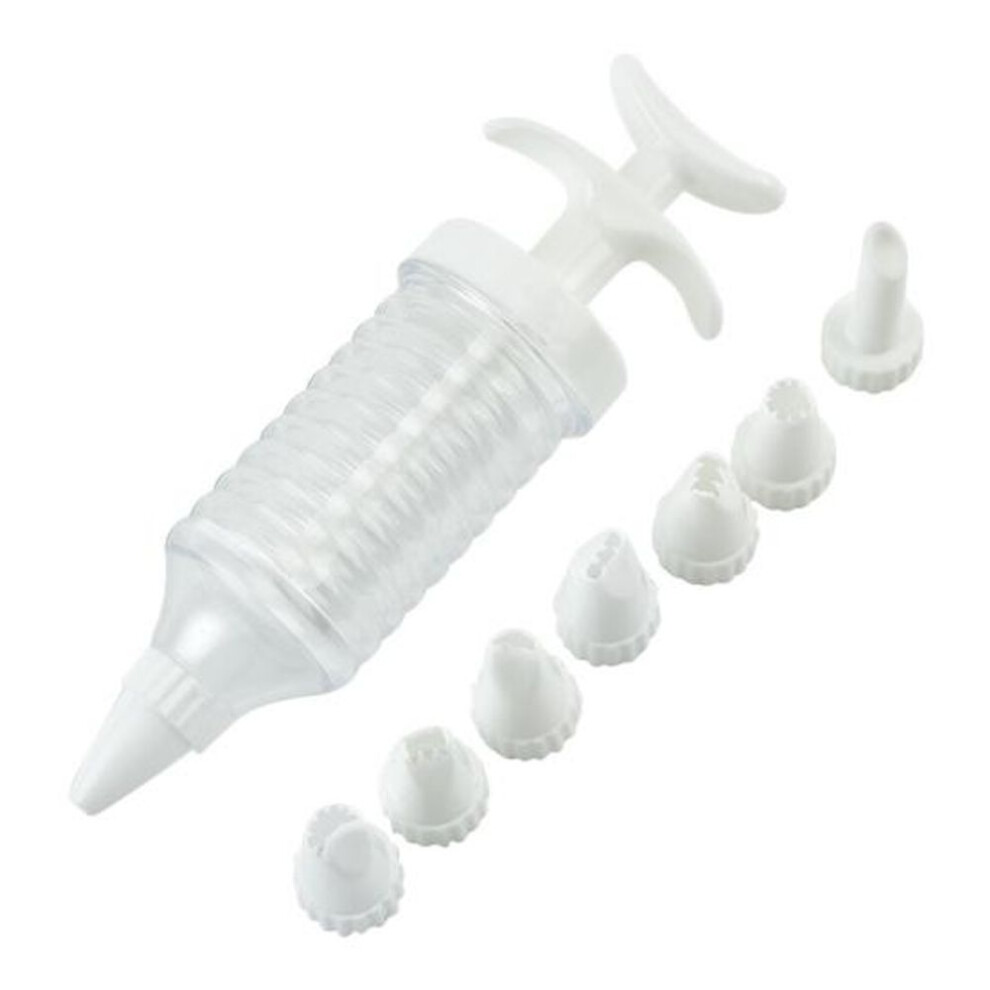 Non Stick 8pcs/set Icing Piping Syringe Easy To Use No Smell Nozzles Set Cake Decorating Tools