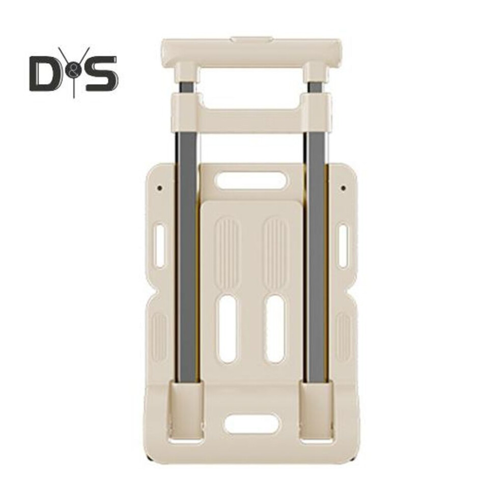 (white) Folding Hand Truck With Wheels 110lbs Load-capacity Rustproof Corrosion Resistant Collapsible Trolly Portable Dolly Luggage Cart