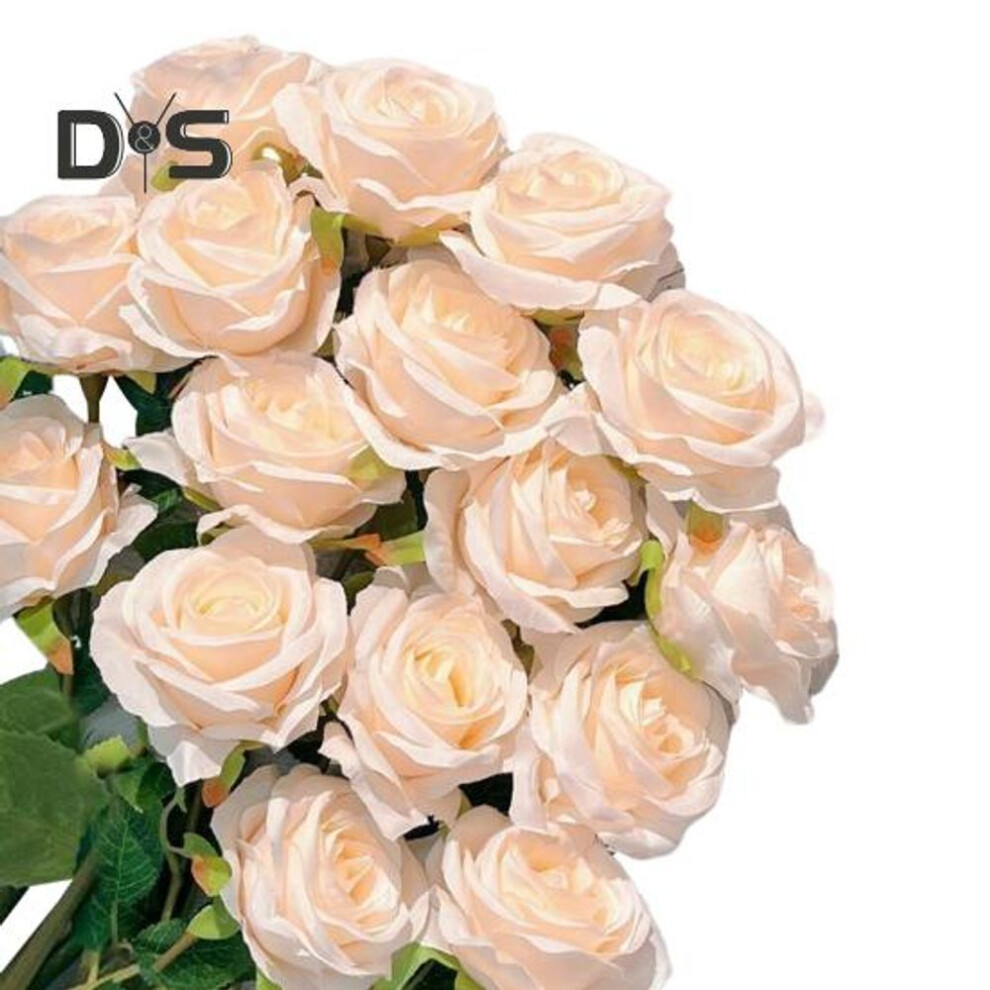(as the picture, G) 12Pcs Artificial Rose Flowers Realistic Looking Vibrant Color Non-Fading Faux Roses Bouquet Wedding Decorations