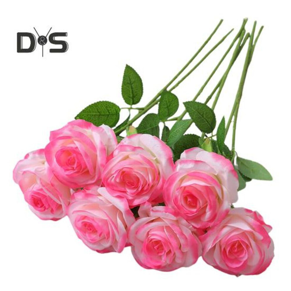 (as the picture, J) 12pcs Artificial Rose Flowers Realistic Looking Vibrant Color Non-fading Faux Roses Bouquet Wedding Decorations