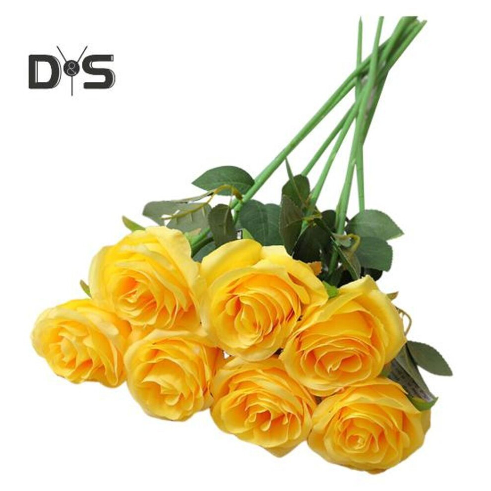 (as the picture, Q) 12pcs Artificial Rose Flowers Realistic Looking Vibrant Color Non-fading Faux Roses Bouquet Wedding Decorations