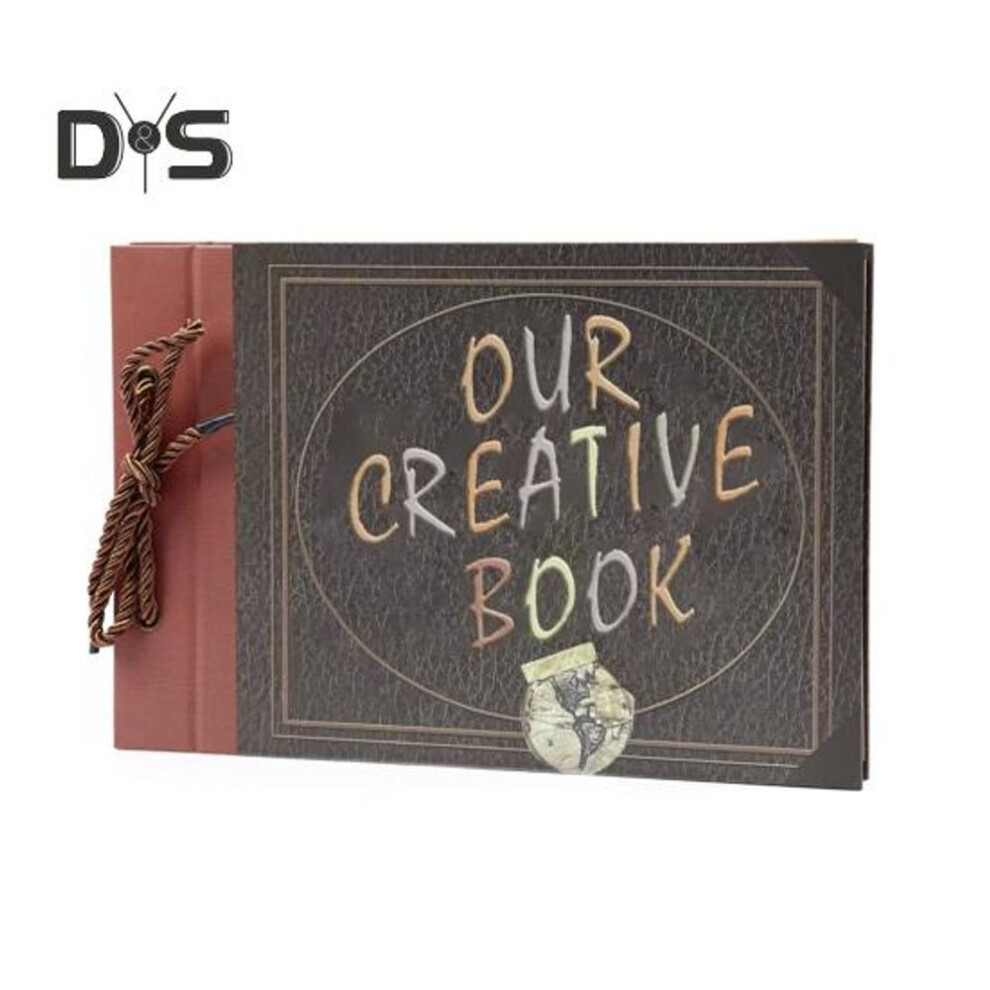 Scrapbook Photo Album Diy Hard Cover Loose Leaf Vintage Kraft Paper Lace-up Wedding Travel Baby Family Children Anniversary Picture Collection Book