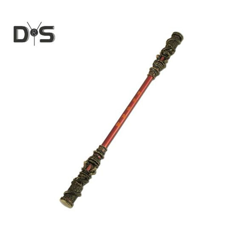 (bronze,coffee, 35cm) Wukong Golden Cudgel Great Sages Equalling Heaven Ruyi Jingu Bang Carved Monkey King Bar Decoration Metal Golden Hoop Stick Model Ornament
