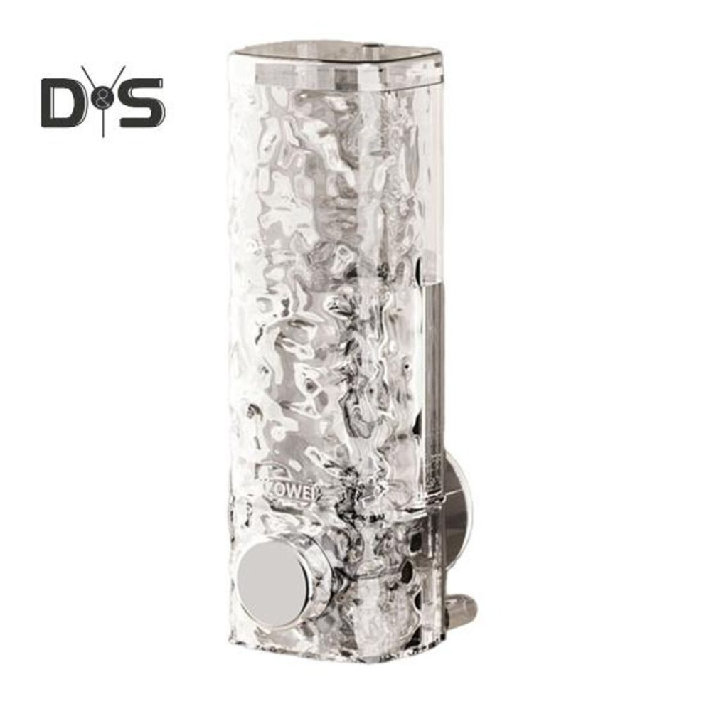 (clear) Suction Cup Soap Dispenser Push-button Operation Wall-mounted Easy Installation Bathroom Liquid Dispenser