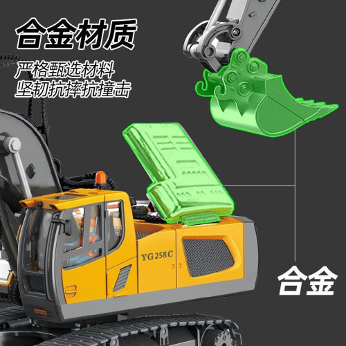 Remote Control Excavator, Alloy Remote Control Car, Excavator, Engineering Vehicle 2