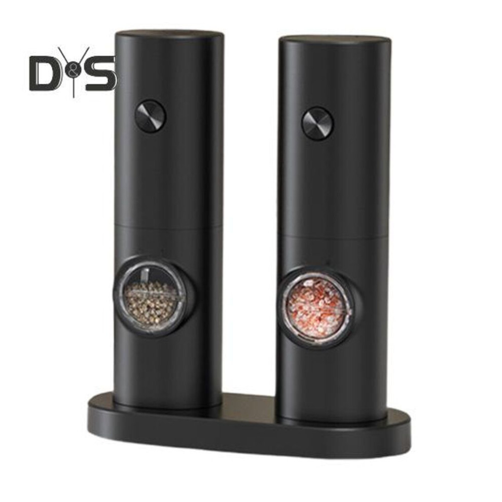 Electric Salt And Pepper Grinder Battery Powered Coarseness Mill Automatic Salt Mill With Led Light For Kitchen Bbq