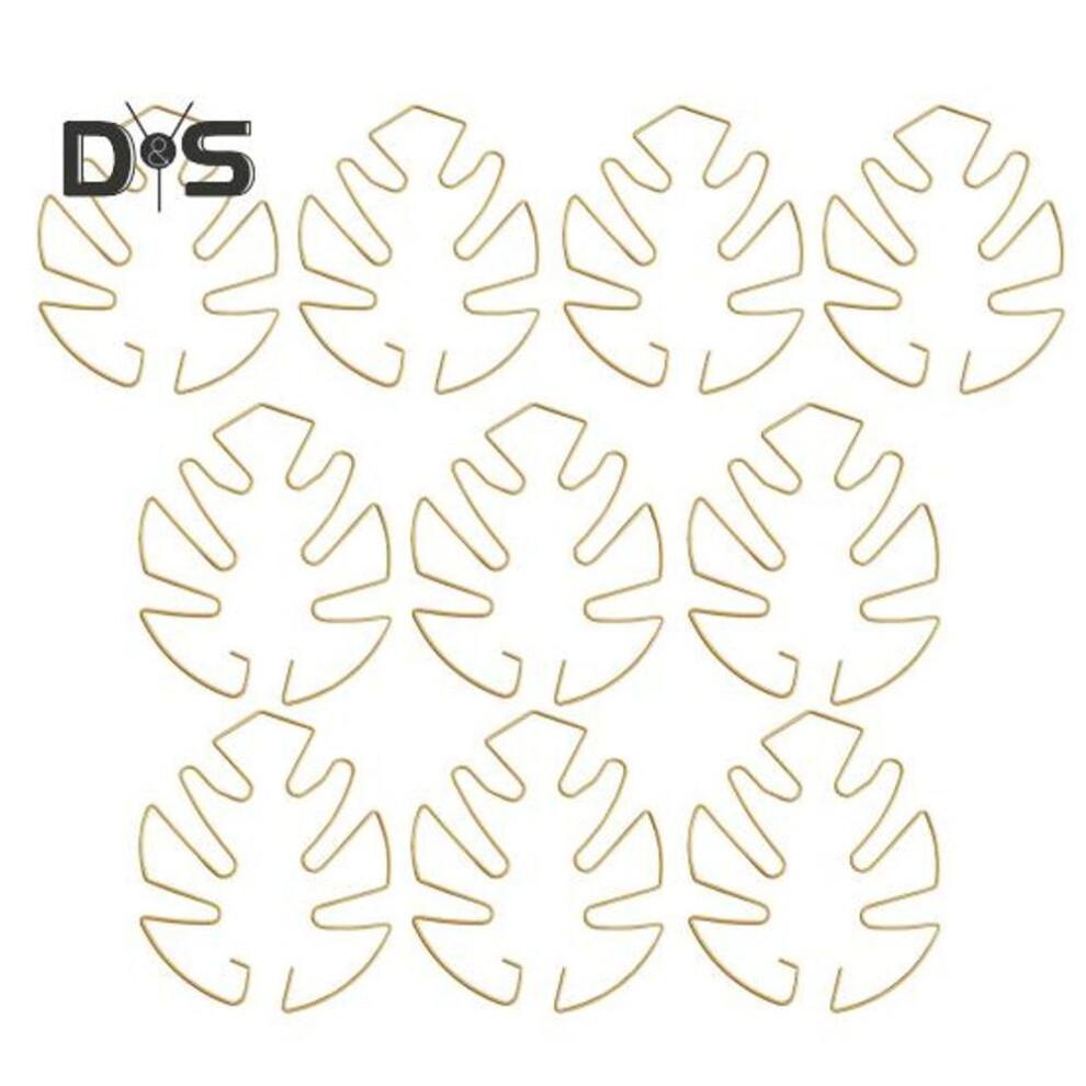 (golden) 10 Pcs Monstera Plant Support Coated Metal Stem Holder Reusable Plant Stem Support Holder For Indoor Outdoor Climbing Plants