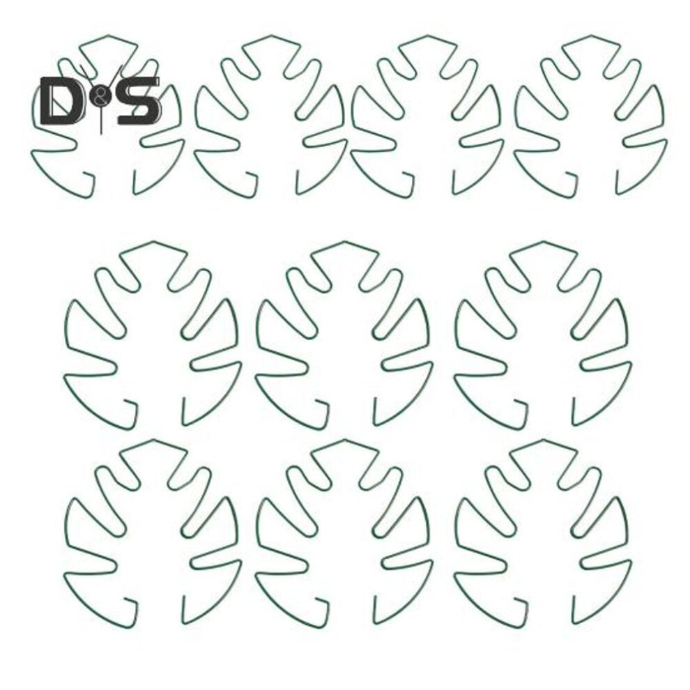 (green) 10 Pcs Monstera Plant Support Coated Metal Stem Holder Reusable Plant Stem Support Holder For Indoor Outdoor Climbing Plants