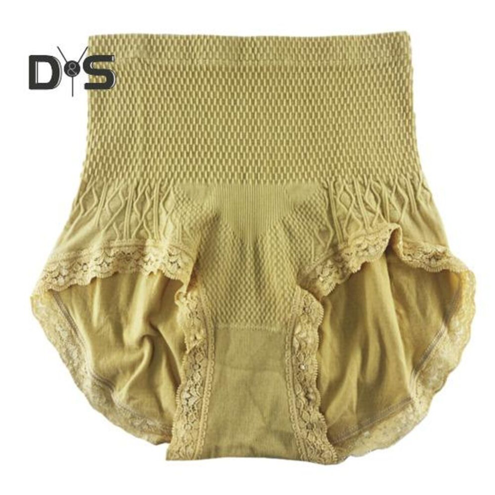 (green, XL) Women High Waist Underwear Tummy Control Hip Support Postpartum Recovery Solid Color Stretch Breathable Ladies Female Seamless Brief Panties