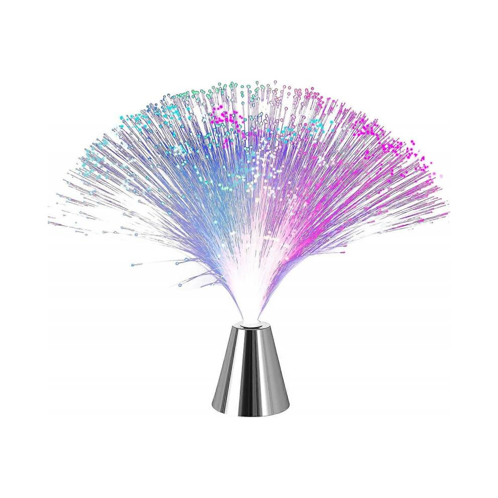 Fibre Optic Lamp - Changing Colour Rotating LED Fibre Optic Desk Lamp-Battery-Operated Lamp-for Bedroom,Home Decoration