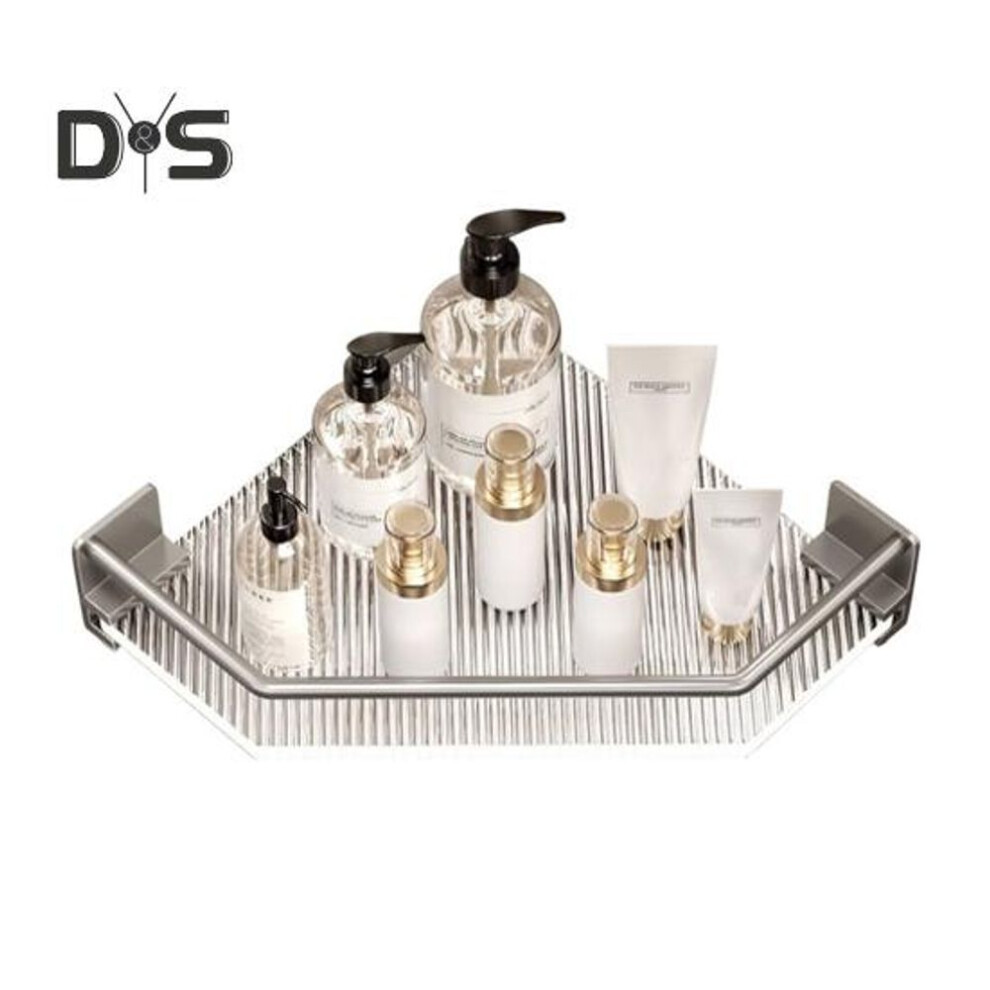 (as the picture, A) No-Drill Clear Wall Caddy Storage Rack Strong Load-bearing Scratch-Resistant Wall Mount Multifunctional Triangle Storage Holder