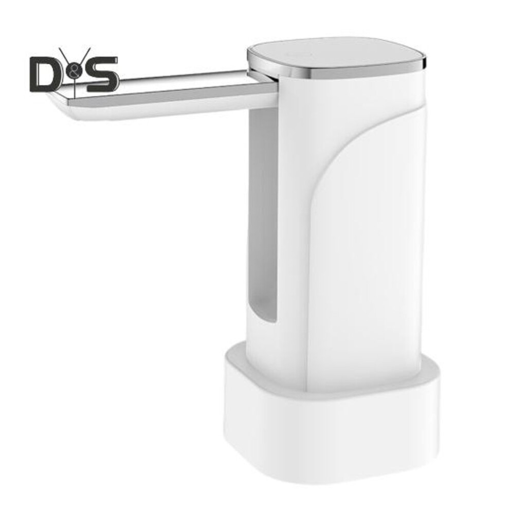 (white) Water Pump Dispenser Foldable Automatic Drinking Water Pump LED Touch Display 5 Gallon Electric Water Pump USB Charging Portable Water Dispenser for