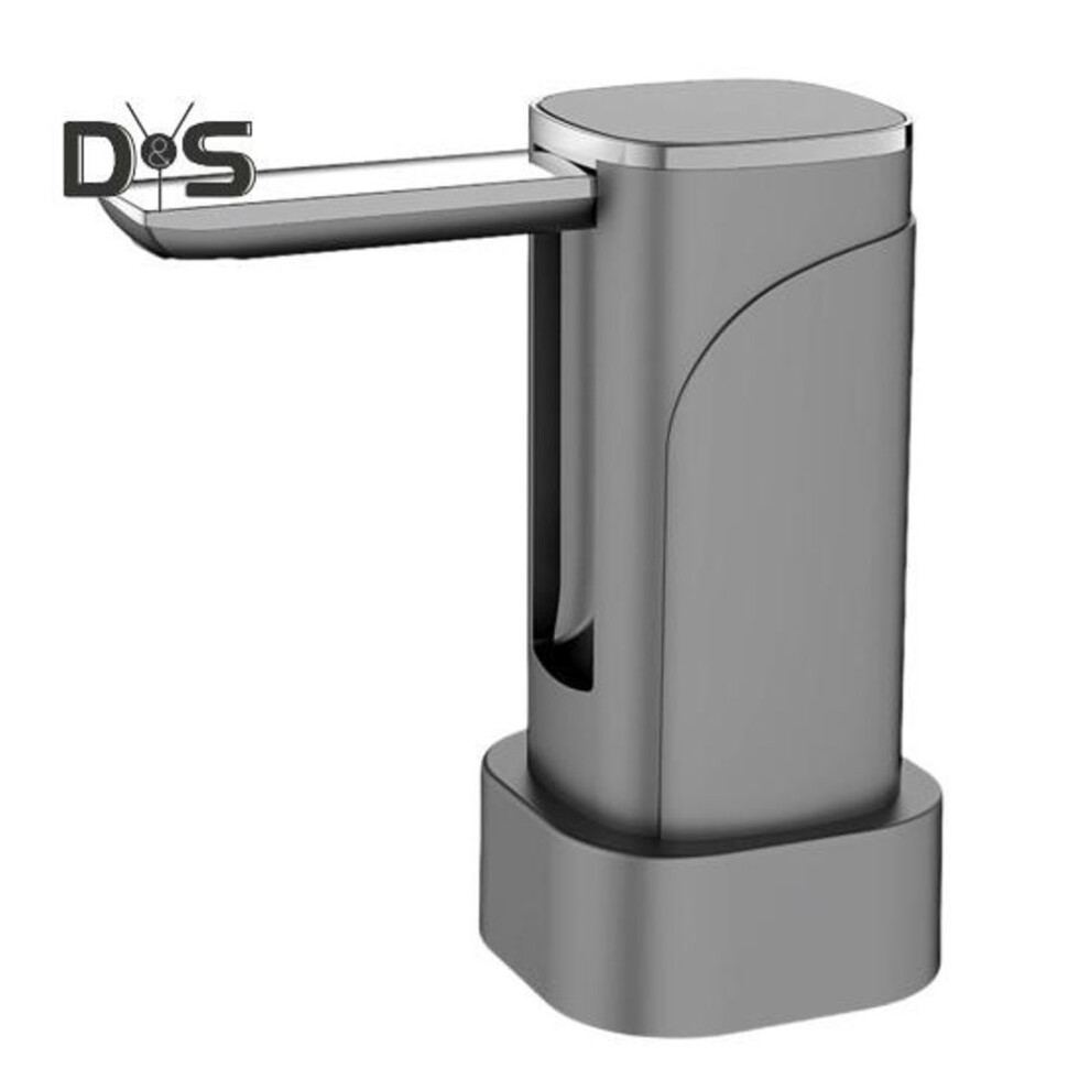 (grey) Water Pump Dispenser Foldable Automatic Drinking Water Pump Led Touch Display 5 Gallon Electric Water Pump Usb Charging Portable Water Dispenser For