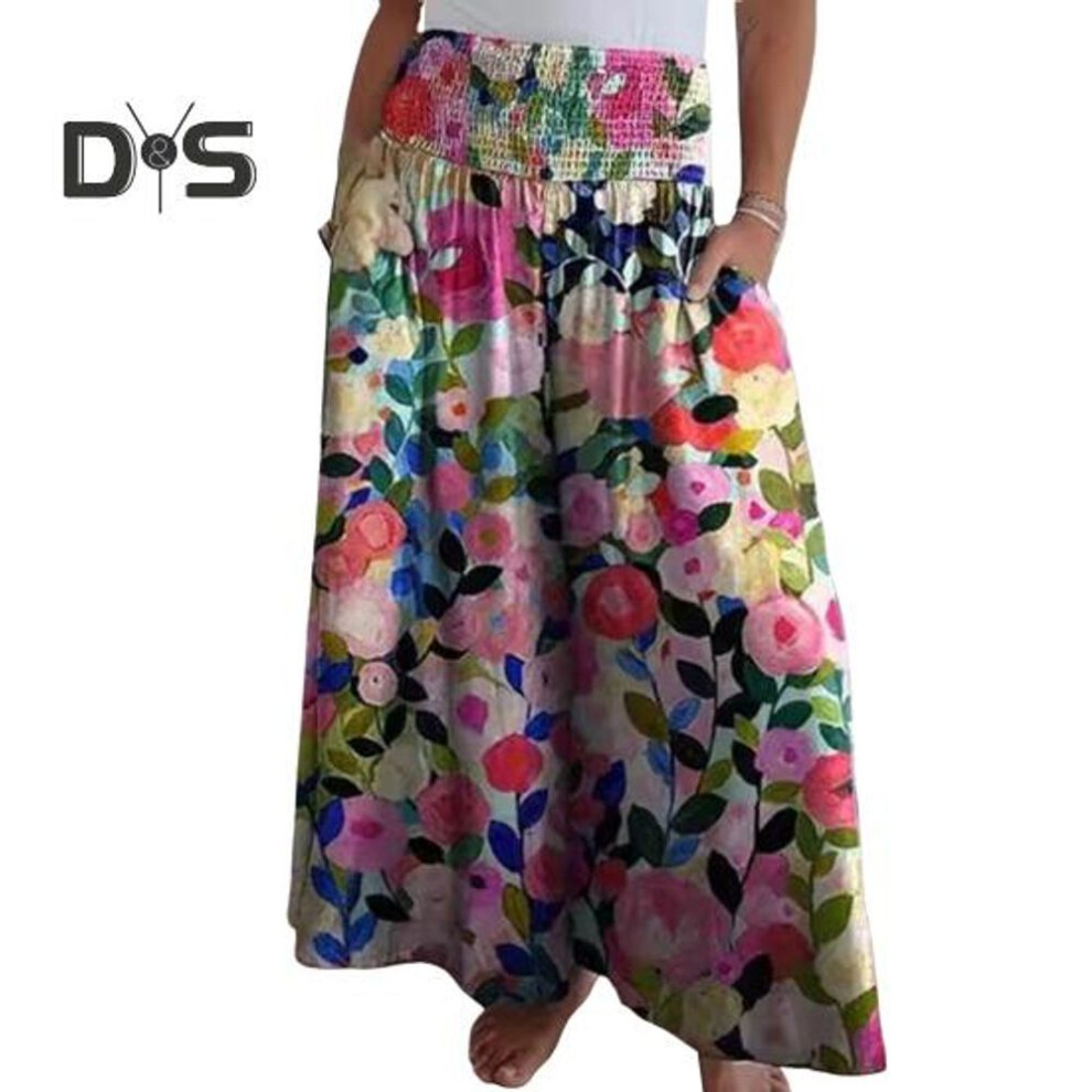 (multicolor, 3XL) Women Pants Oversized Wide Leg Elastic High Waist Casual Trousers With Pockets Solid Color Versatile Long Pants