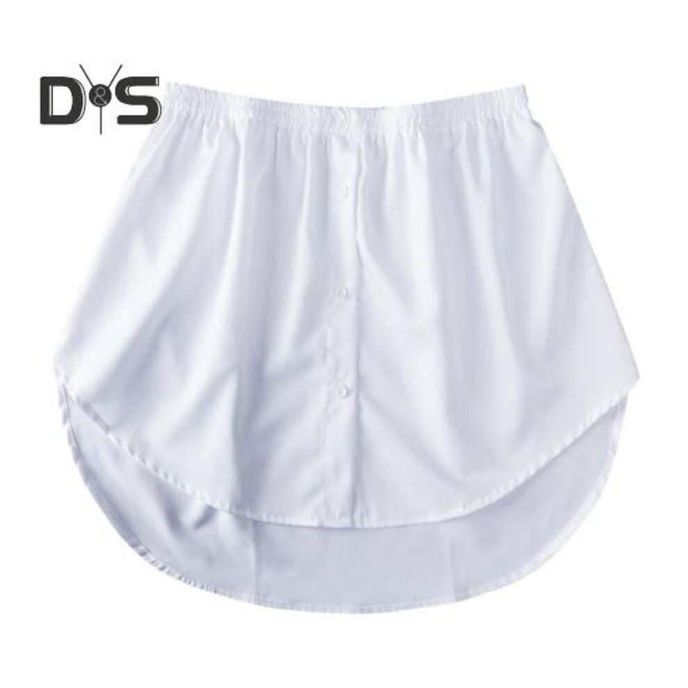 (XXL, white) Women Mini Skirt Elastic Waist Design Solid Color Short Skirt Buttons Decor Casual Style Bottom Wear