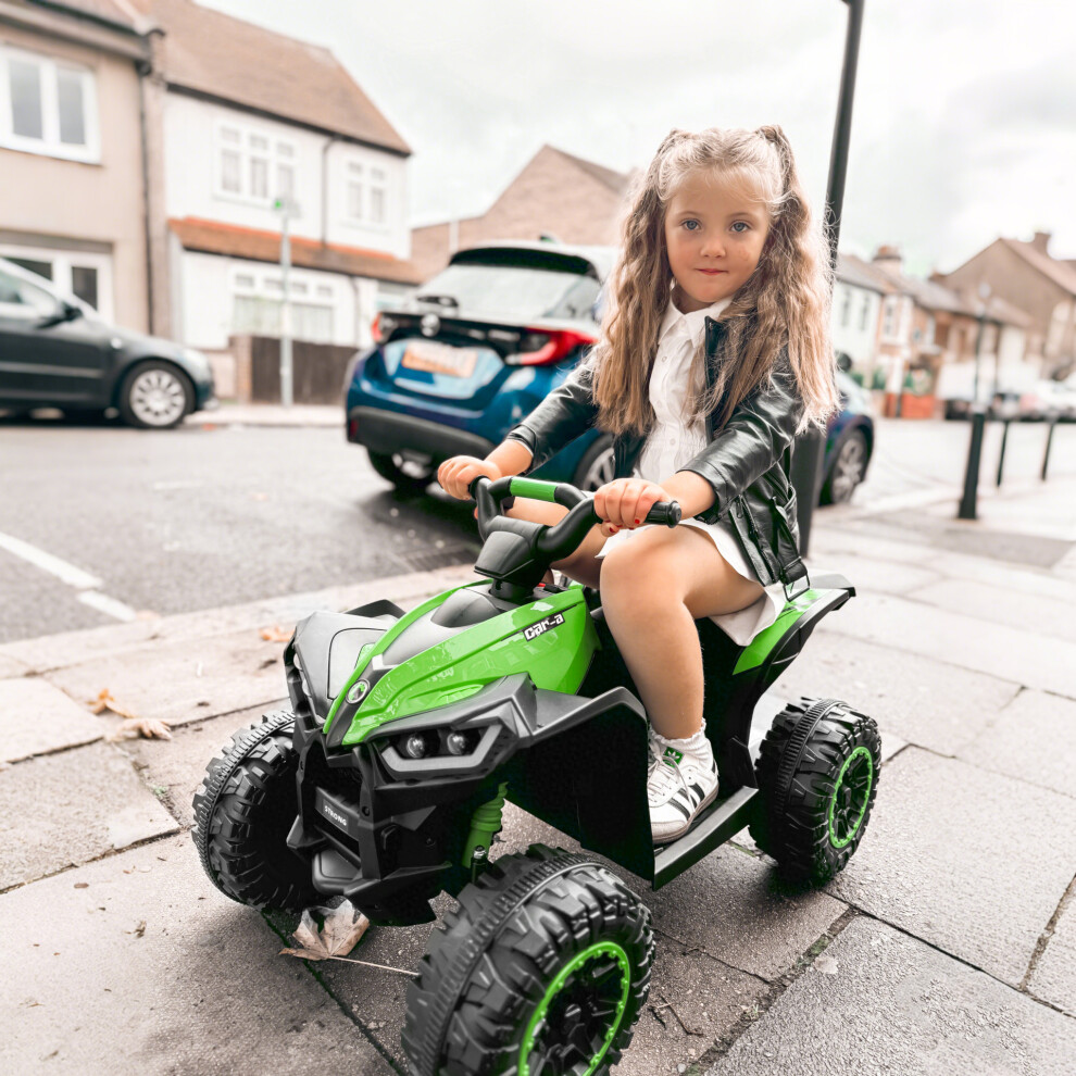 Homcom 12V Electric Quad Bike For Kids, Ride-On Car Atv, Green