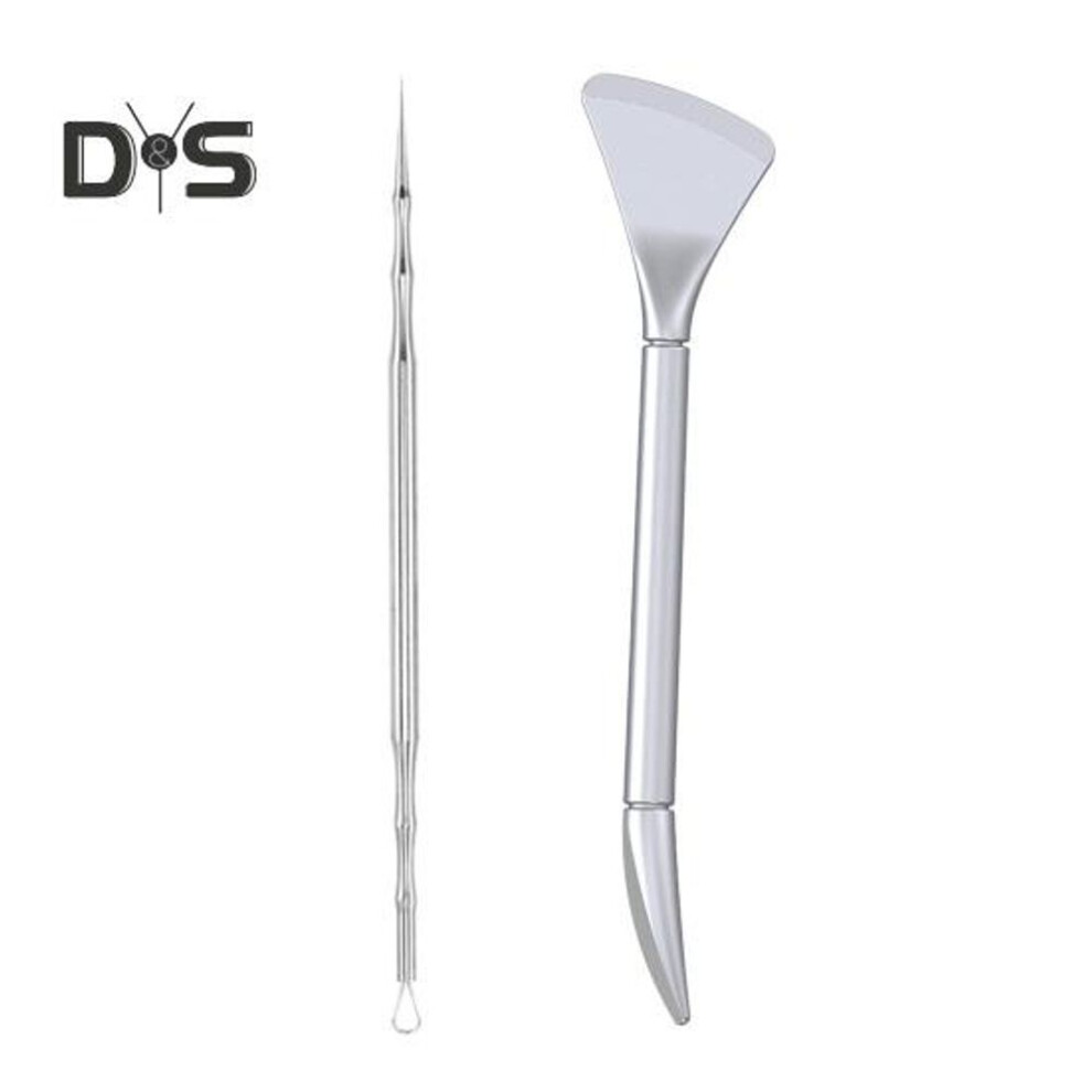 (as the picture, A) Blackhead Remover Pore Cleansing Kit Stainless Steel Double-headed Pimple Popper Tool Set For Acne Whitehead Blemish Comedone