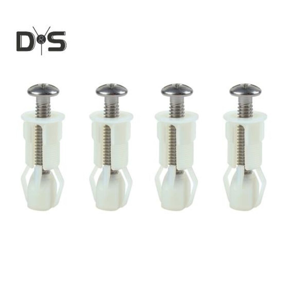 (as the picture, 4pcs) 2/4pcs Toilet Seat Bolt Kit Heavy Duty Universal Toilet Seat Screws Kit Easy Installation Toilet Cover Fixing Screws