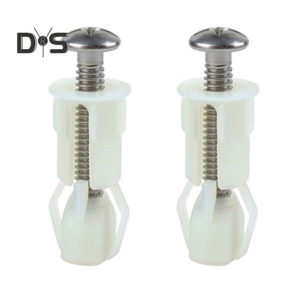 (as the picture, 2pcs) 2/4pcs Toilet Seat Bolt Kit Heavy Duty Universal Toilet Seat Screws Kit Easy Installation Toilet Cover Fixing Screws