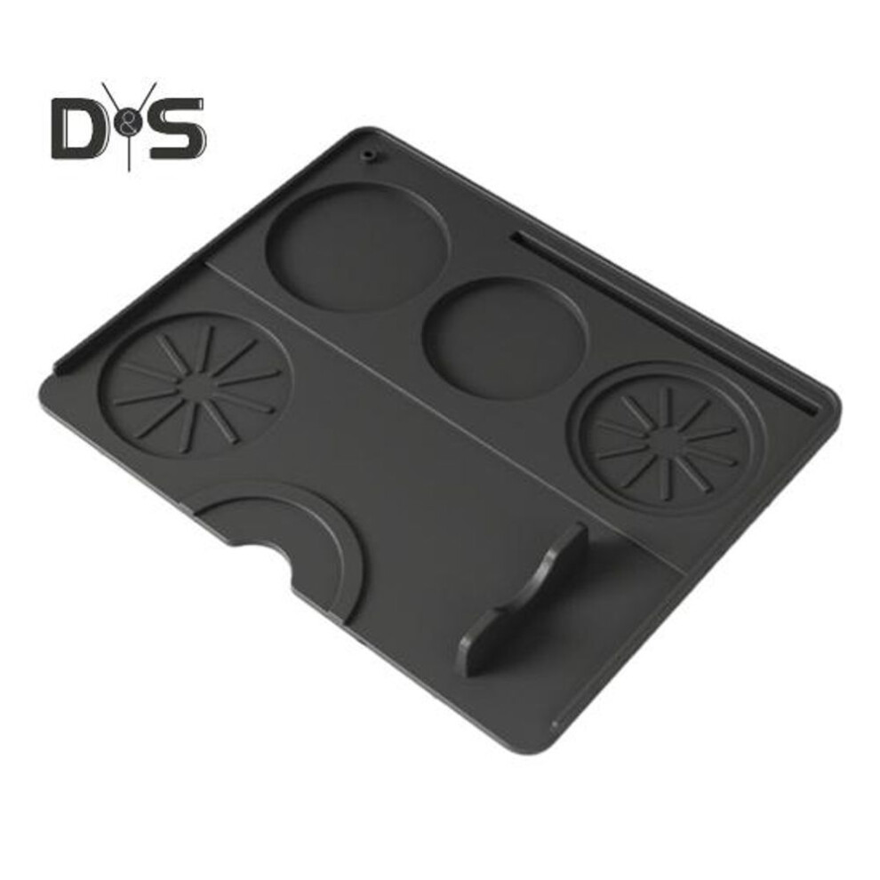 (black) Espresso Tamping Mat Non-Slip Silicone Coffee Tamper Mat Espresso Tamp Station Pad Barista Tool for Countertop Kitchen Bar