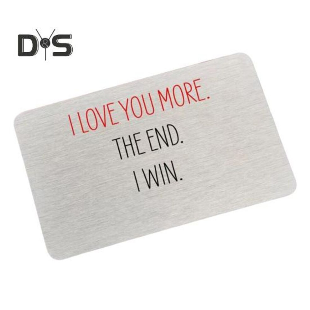 (as the picture, B) Engraved Wallet Card Insert Stainless Steel Wallet Card I Love You Sentimental Keepsake Anniversary Birthday Gift for Him Husband Boyfriend