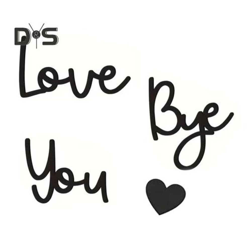 Wall Art Wooden Sign Love You Bye Script Sign Above Door Entryway Decor Sign For Home Entrance Wall Valentine's Day Decoration