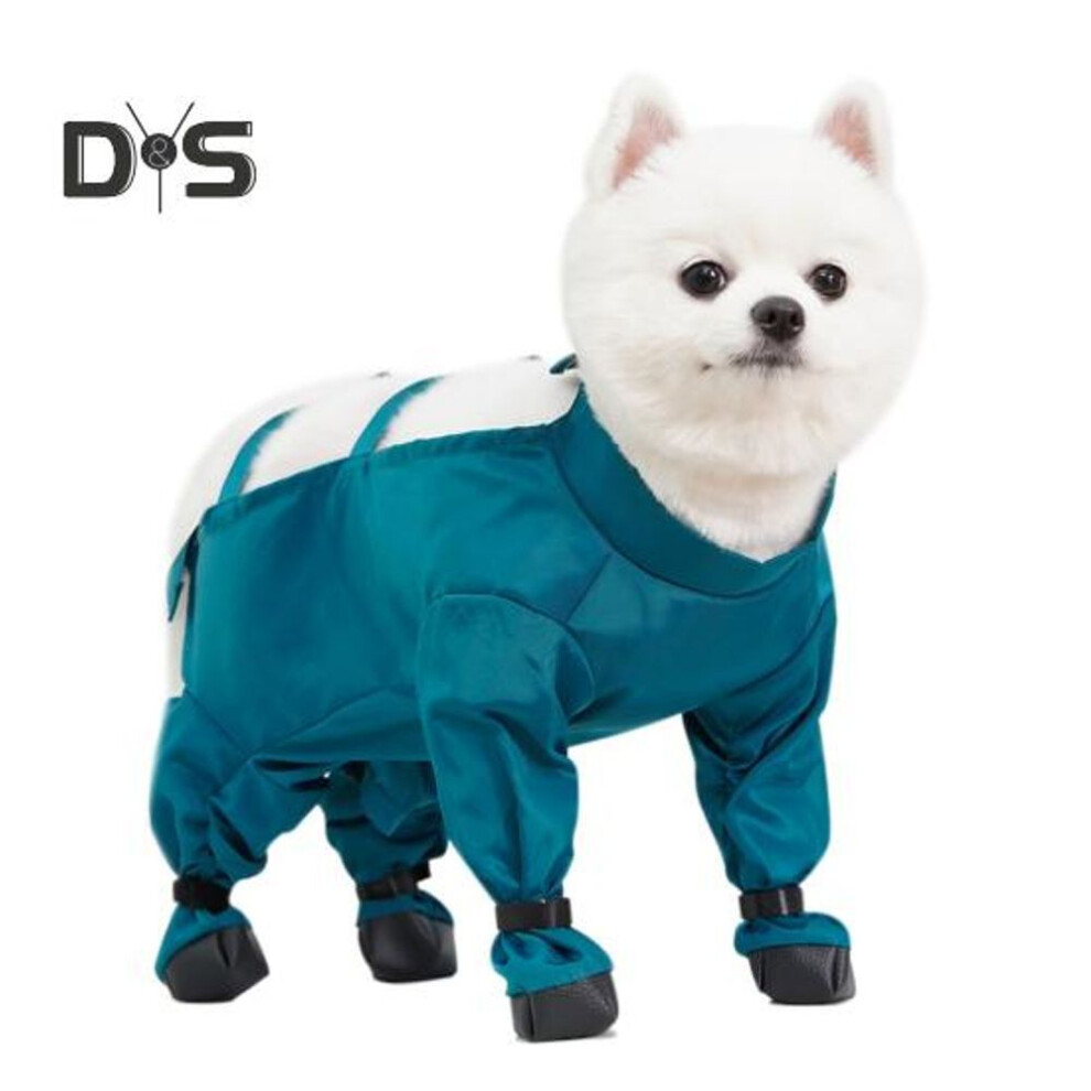 (as the picture, L) Waterproof Dog Rain Boots Pet Suspender Boots Belly Paw Protector For Small Medium Puppy Rain Snow Pants Dog Leggings For Outdoor Walking