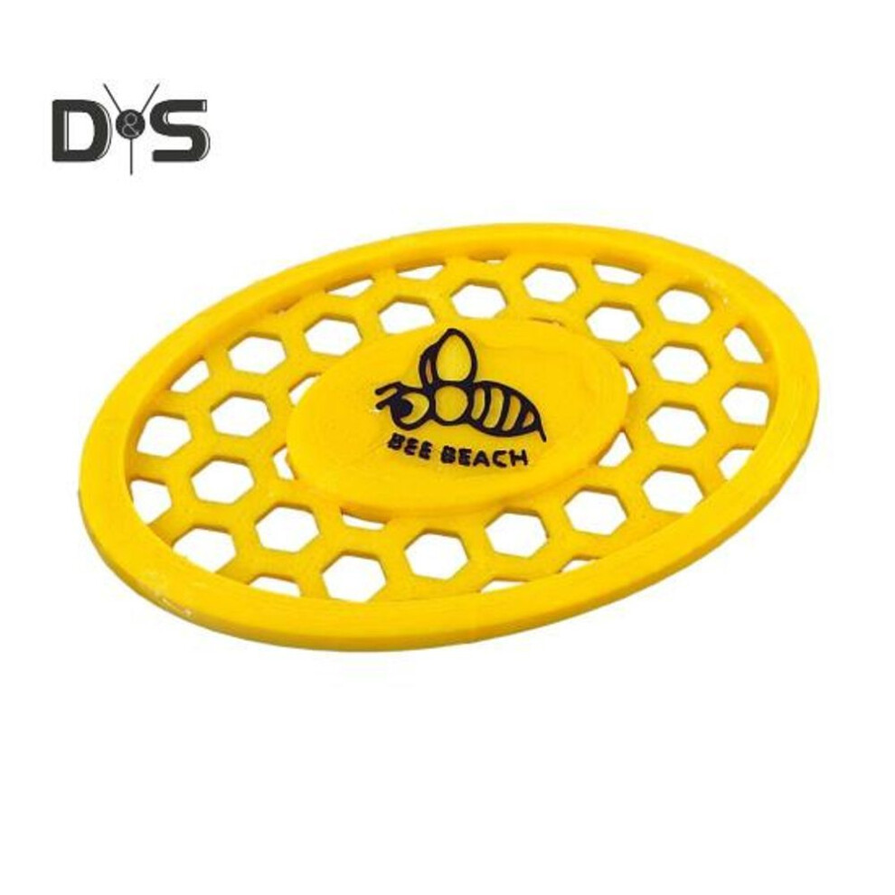 (yellow) Bee-Friendly Insect Island Floral Design Floating Insect Rescue Platform with Honeycomb Pattern Floating Bee Drinking Water Station