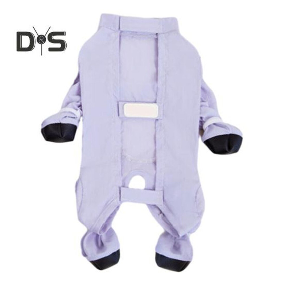 (purple, XXL) Dog Suspenders Boots Waterproof Dog Shoes Leggings Dirt Proof Dog Jacket With Boots Anti-slip Dog Pants Paw Protector For Rainy Snowy Days Walking