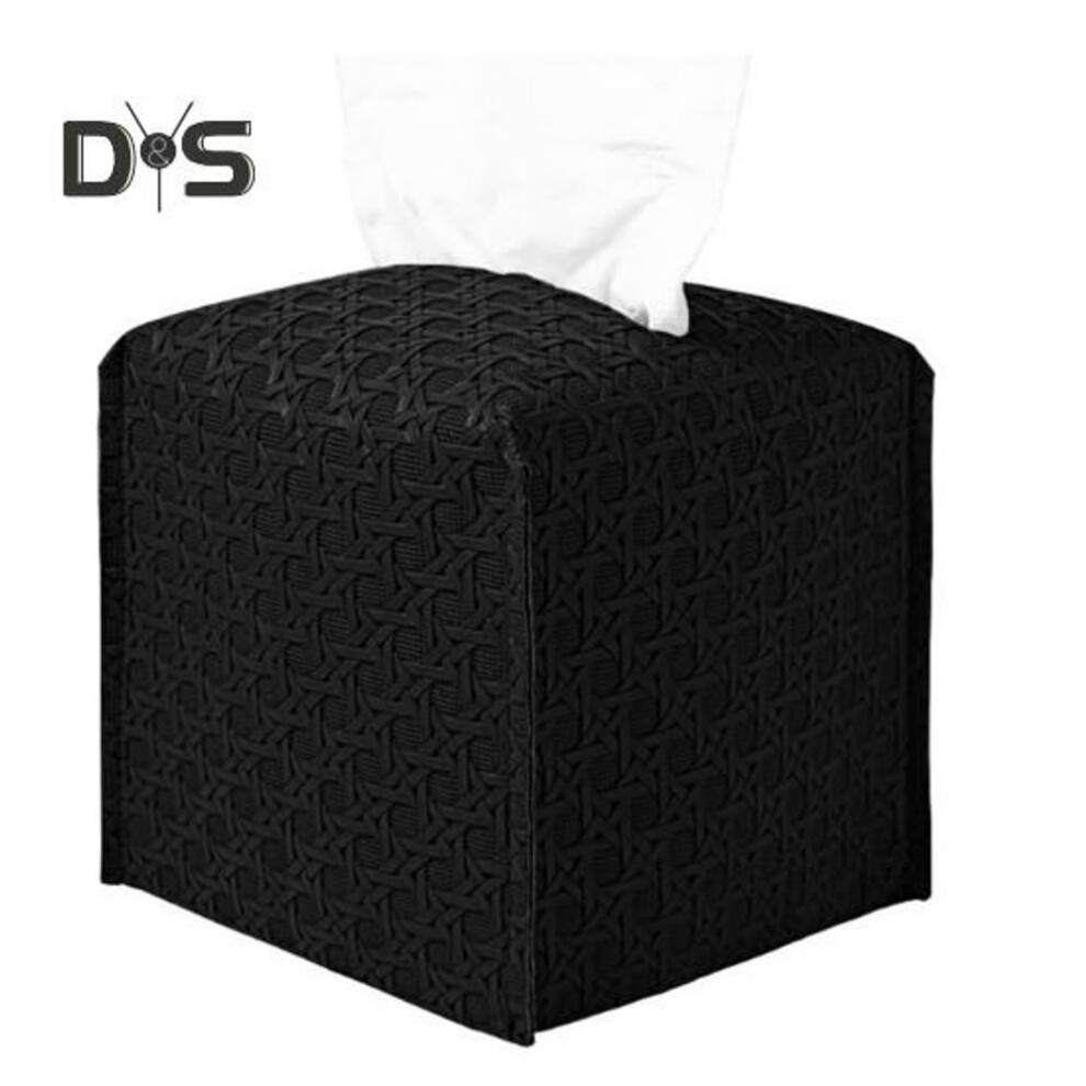 (black) Tissue Box Cover Disposable Paper Hand Towels Holder Modern Minimalist Design Easy To Use Waterproof Tissue Holder Versatile Decor