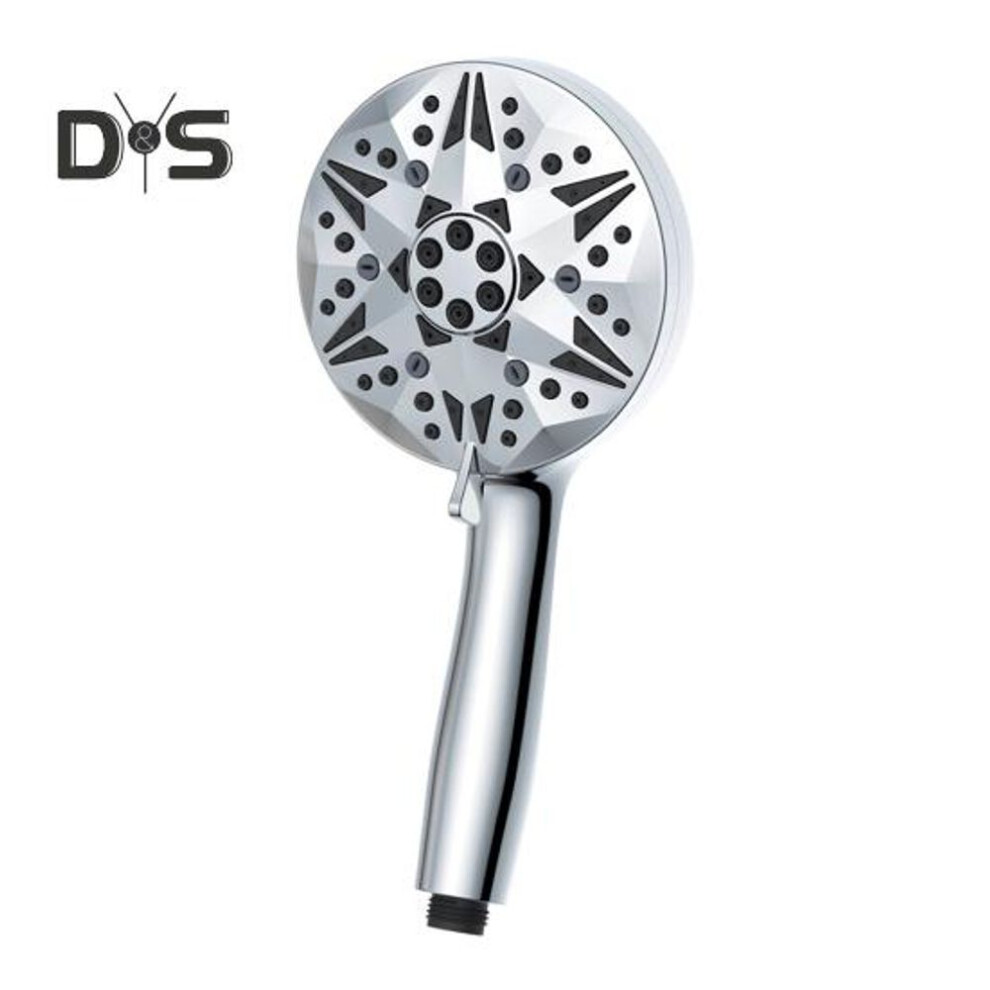 High-pressure Shower Head Dual Cleaning Modes 10-function Anti-clogging Nozzle Easy Installation G1/2 Thread Connection Shower Sprayer
