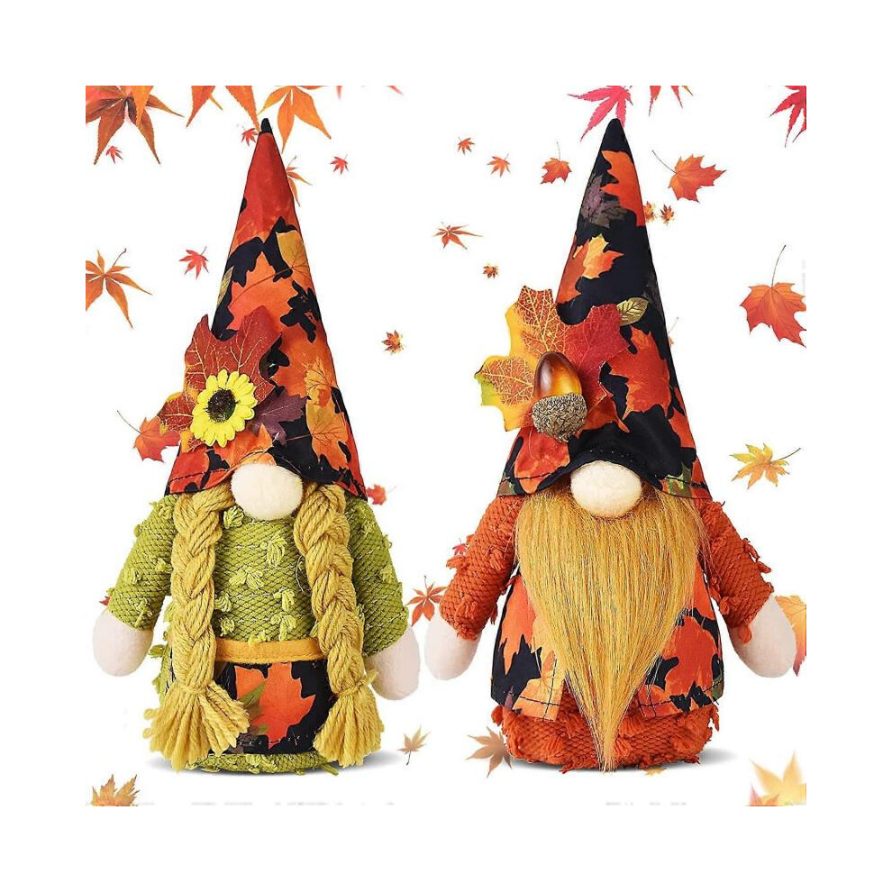Harvest Gnome Plush Dolls,Thanksgiving Maple Pine Cones Gnomes Decor, Summer Autumn Home Decor Not,Specified