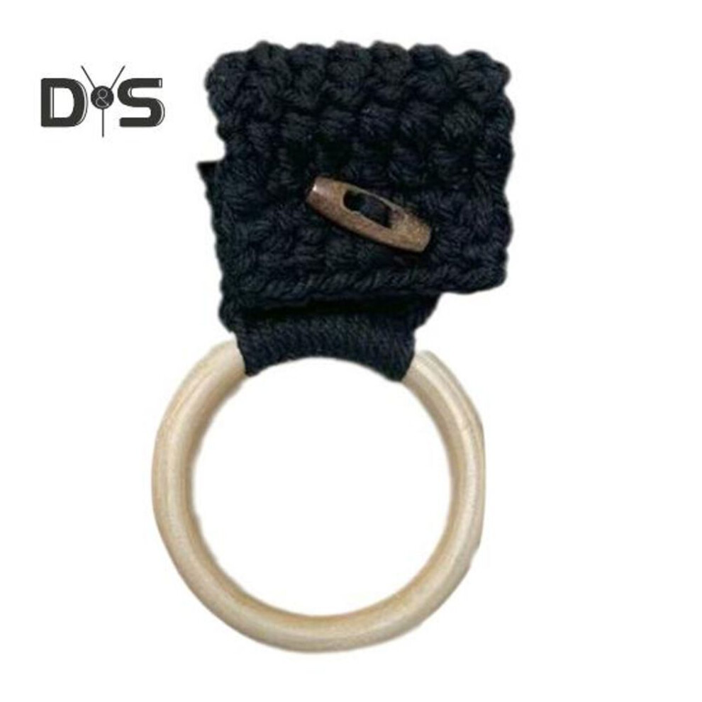 (black) Kitchen Crochet Towel Dish Clip Towel Holder Easy Installation Space-saving Towel Hanger Hanging Kitchen Towels Ring