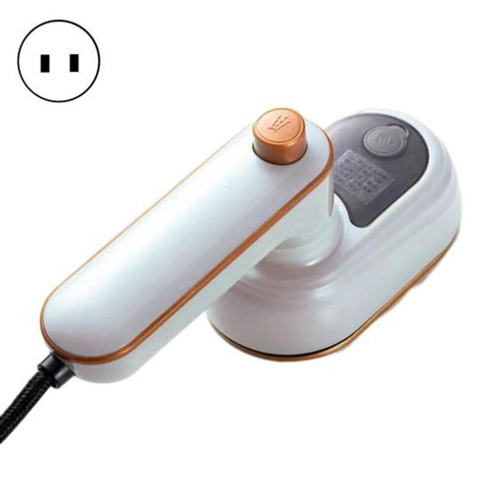 (beige, US Plug) Mini Handheld Steam Iron with Foldable Handle 38W Portable Dry Wet Use Travel Garment Steamer Ironing Machine for Home Travel