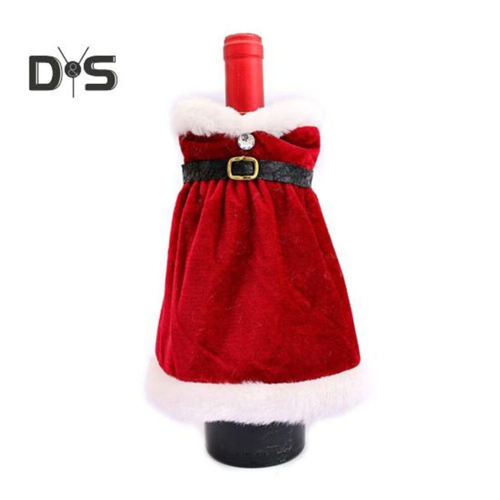 (as the picture, B) Christmas Wine Bottle Cover Wine Bottle Sweater Red Wine Bottle Dress Table Centerpiece For Festive Christmas Decoration