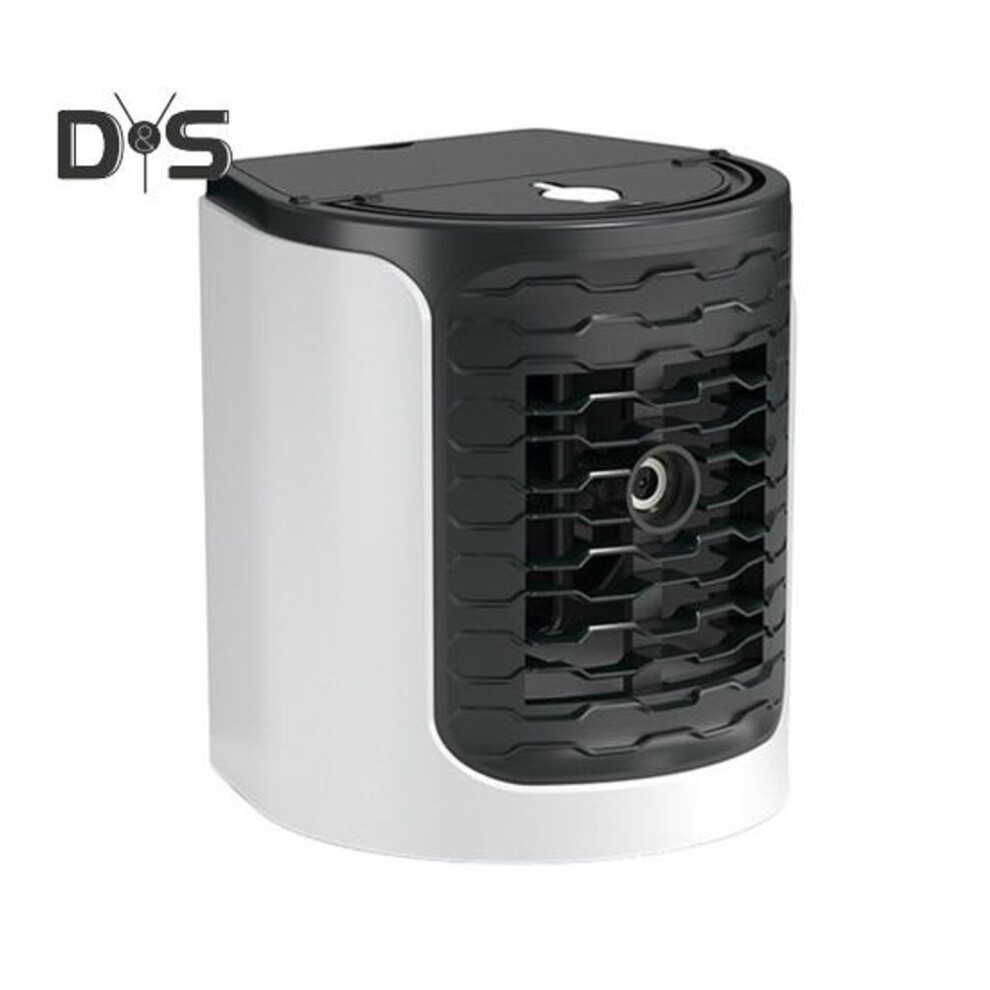 (white) Portable Air-conditioning Fan with Light Handle Design Adjustable Low Noise Plug-Play Desktop Cooling Fan
