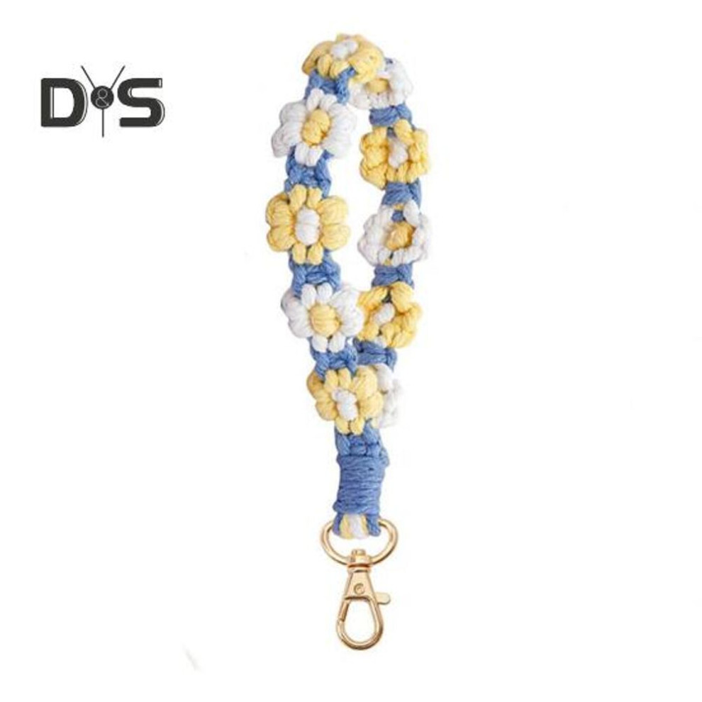 (as the picture, F) Boho Macrame Phone Wrist Strap Hand-woven Cell Phone Lanyard Keychain Wristlet Charm Anti-loss Phone Chain For Women Girls