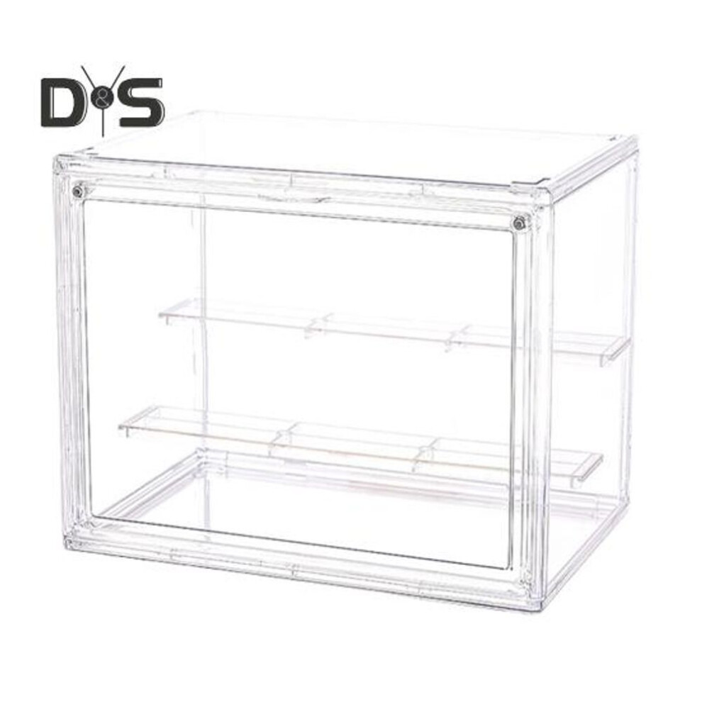 Clear Acrylic Display Case 3 Tier Storage Shelf Large Capacity Dustproof Easy Assembly Stackable Design Action Figure Storage Box