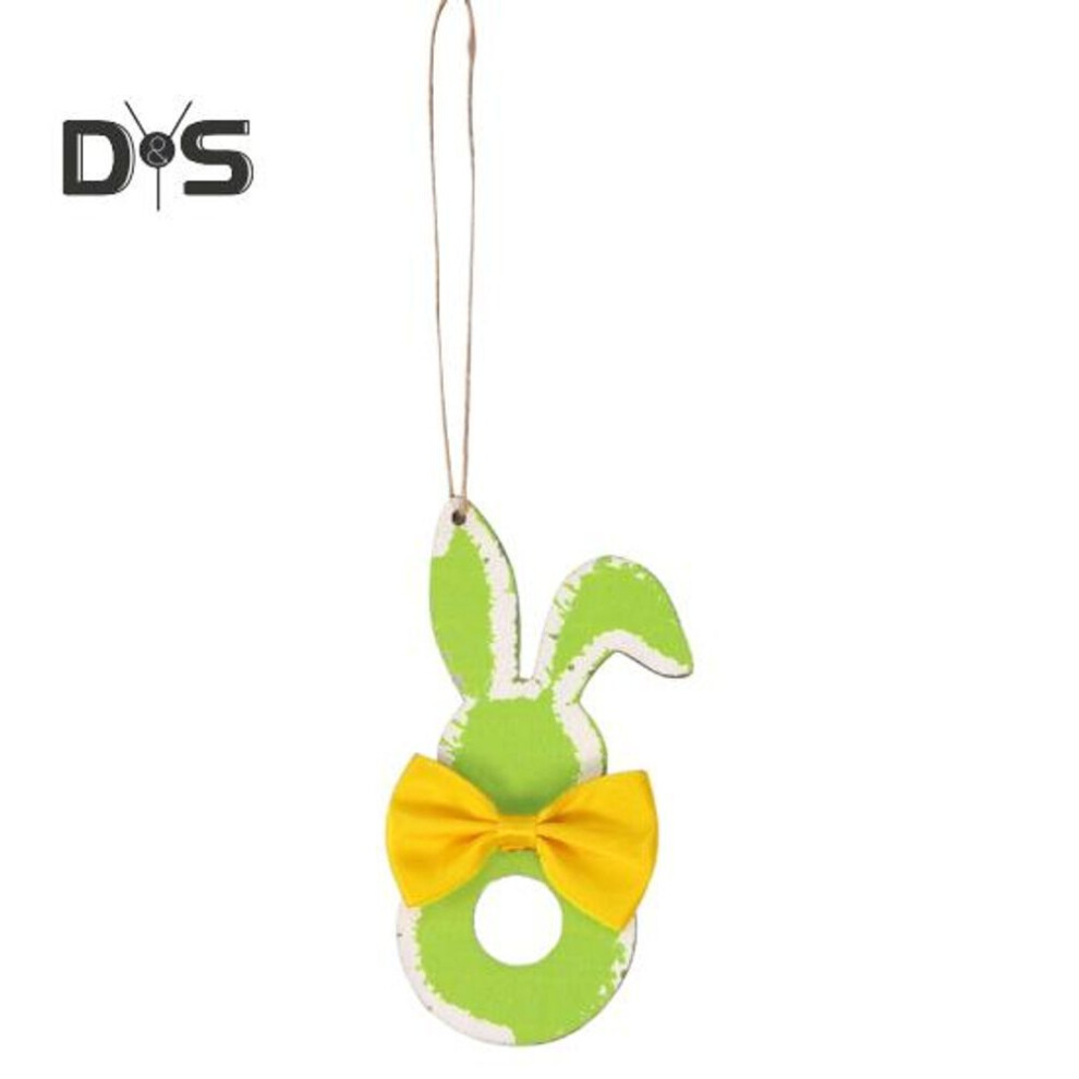 (green) Bunny Money Holder Wooden Easter Bunny Money Holder Card Hanging Ornament Rabbit Cutout Sign Decoration For Cash Gift