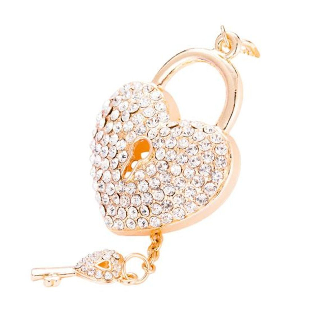 (Other) Keychain Faux Crystal Rhinestone Heart Shape Zinc Alloy Tassels Car Keyring For Bag